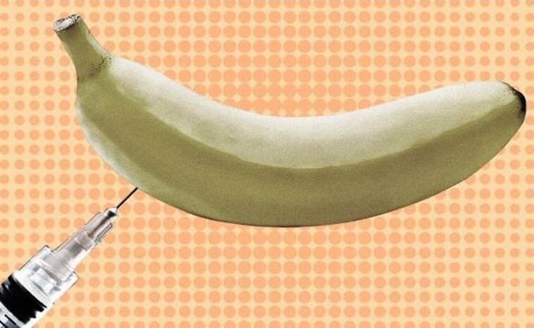 تكبير القضيب عن طريق الحقن باستخدام الموز كمثال